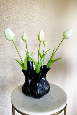 Tulpenvaas zwart